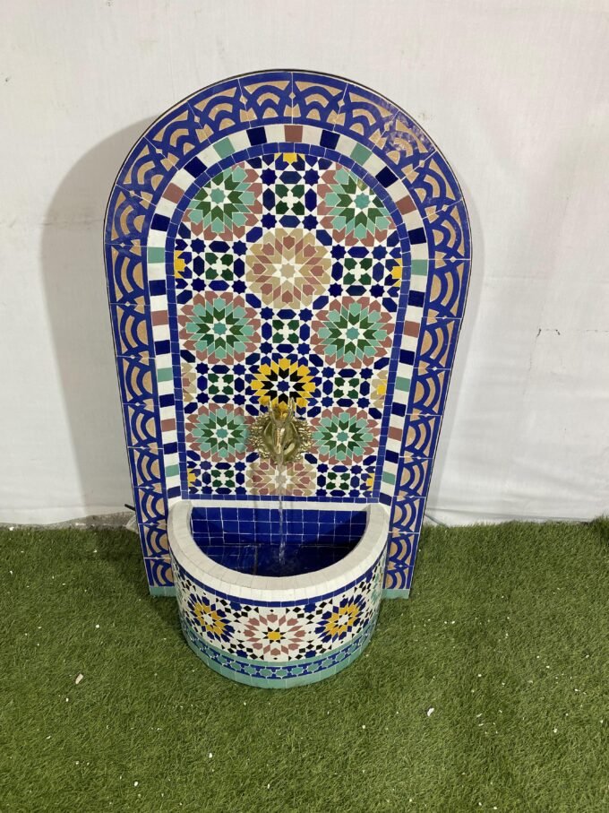 Moroccan Mosaic Fountain - Wall mosaic fountain