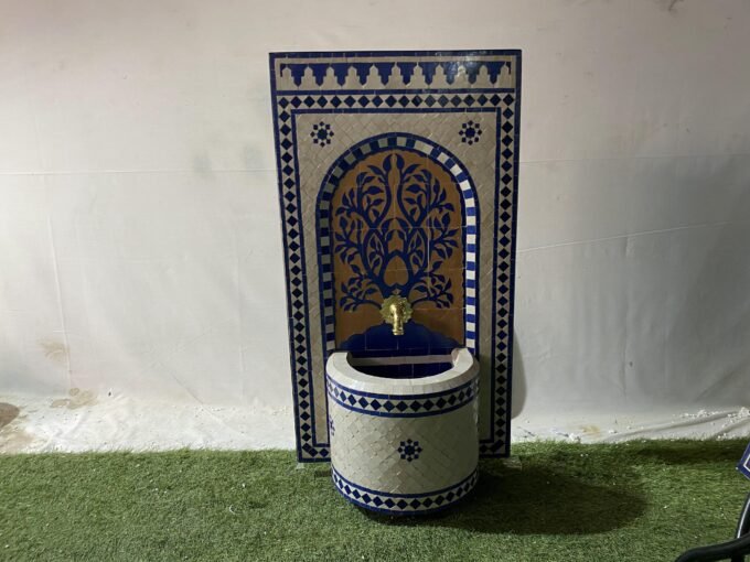 Moroccan Wall Mosaic Garden and Indoor fountain