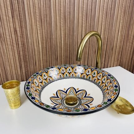 Handmade Ceramic Vessel Sink – Moroccan Design