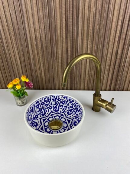 Wanderful Hand-painted Moroccan Ceramic Vesel Basin