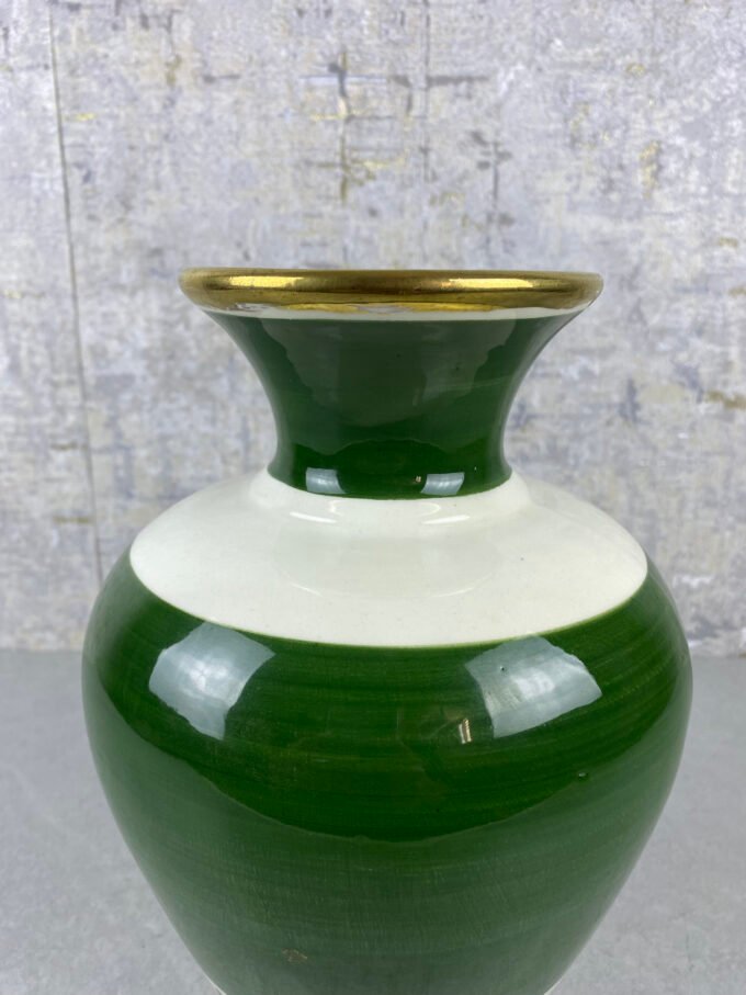 Handmade Moroccan Gold ceramic vase 14k