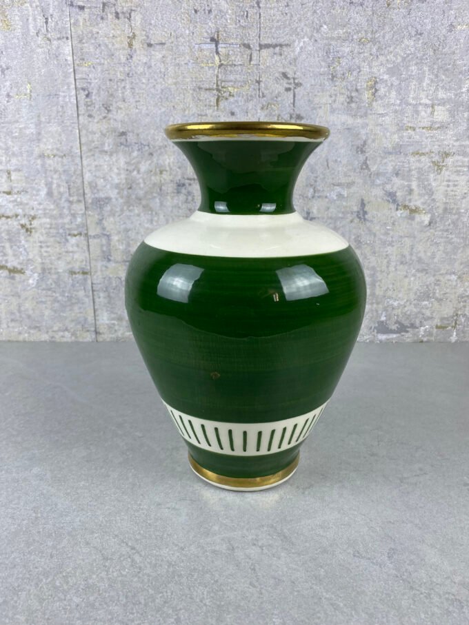 Handmade Moroccan Gold ceramic vase 14k