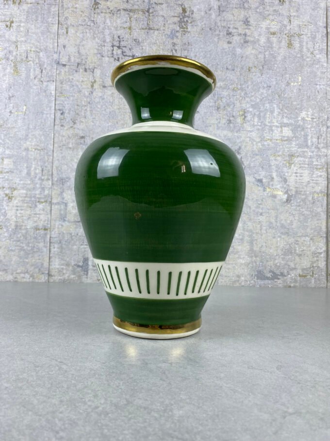 Handmade Moroccan Gold ceramic vase 14k