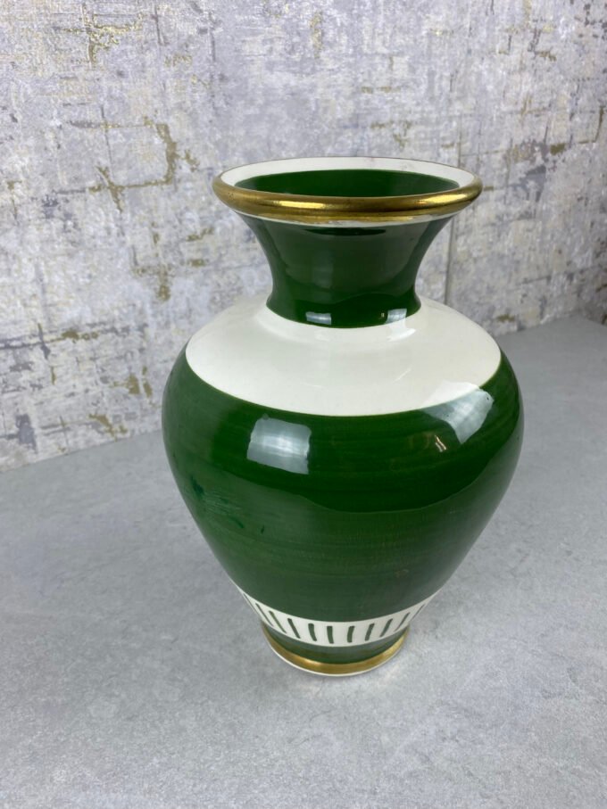 Handmade Moroccan Gold ceramic vase 14k