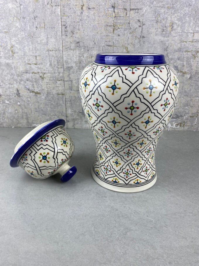 Luxury Hand-painted Moroccan Jar