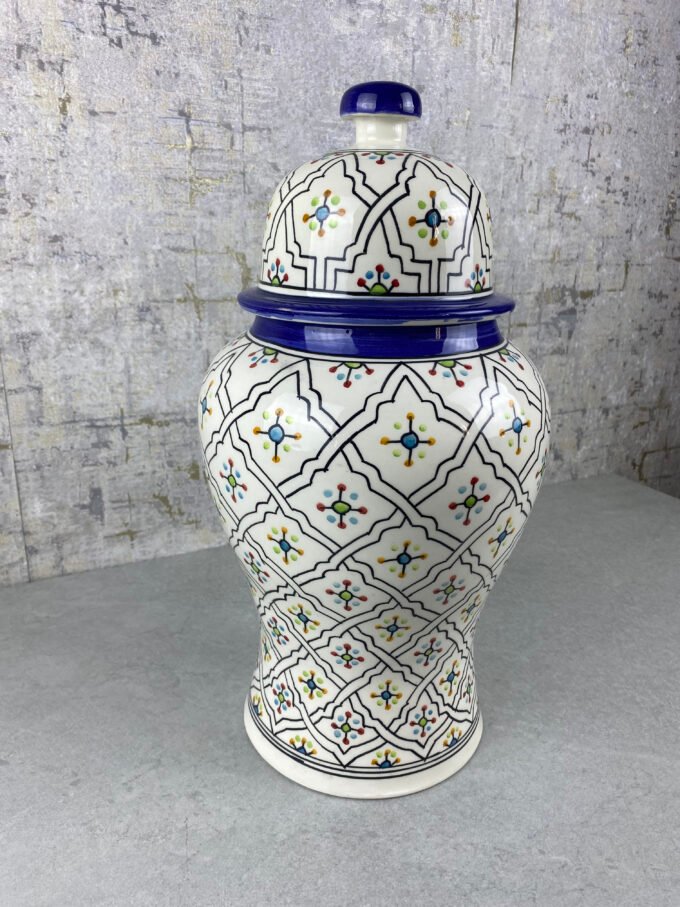Luxury Hand-painted Moroccan Jar
