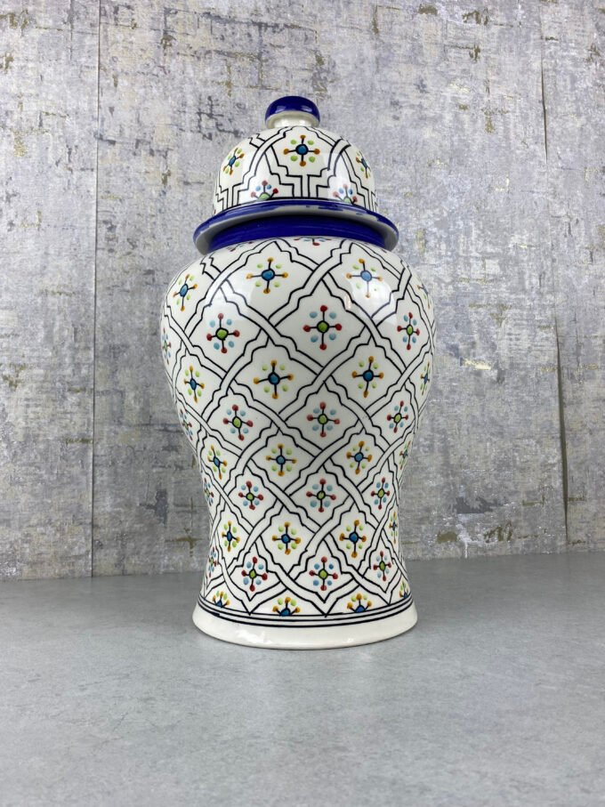 Luxury Hand-painted Moroccan Jar