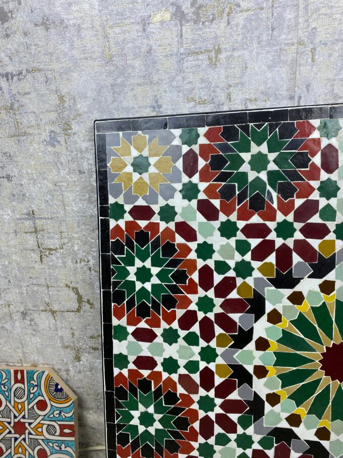 Exquisite Emerald Green Moroccan Mosaic TableTop
