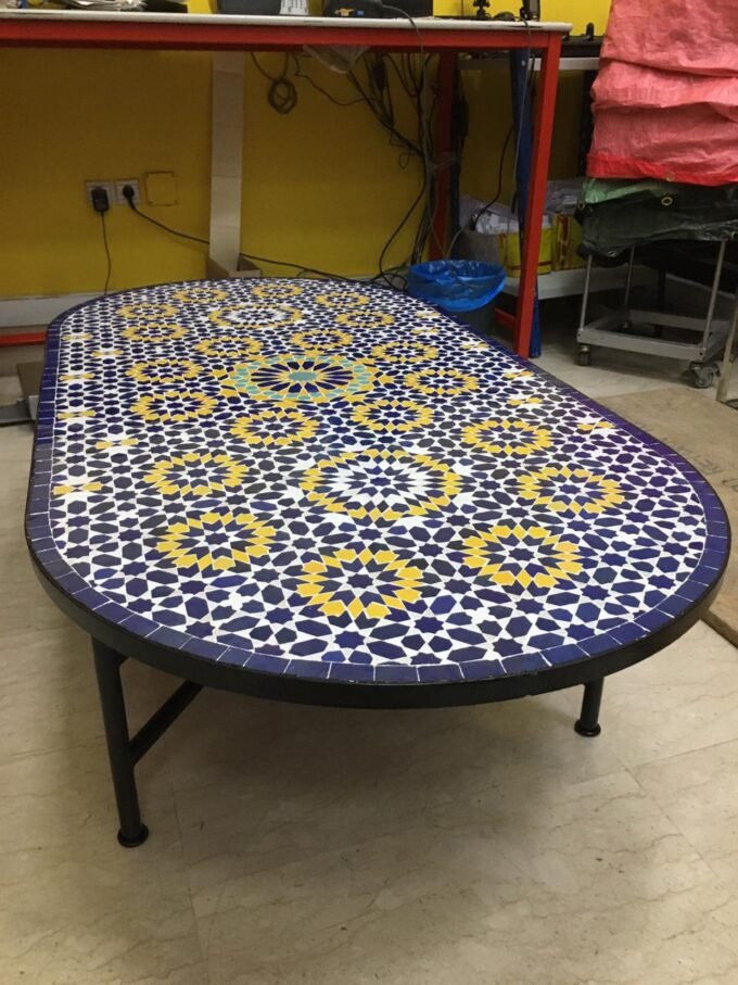Exclusive Handcrfted Oval Moroccan Mosaic Table