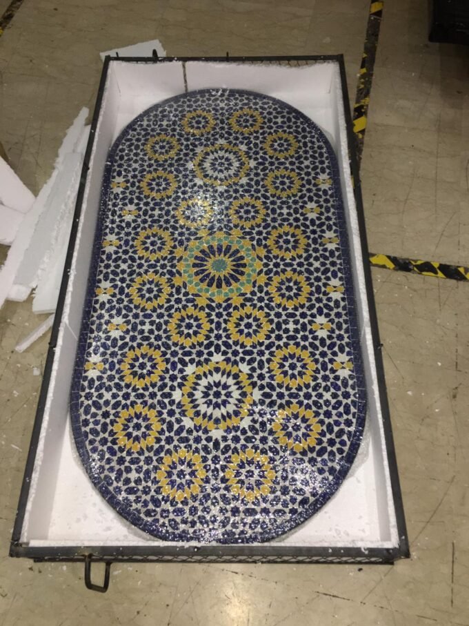 Exclusive Handcrfted Oval Moroccan Mosaic Table
