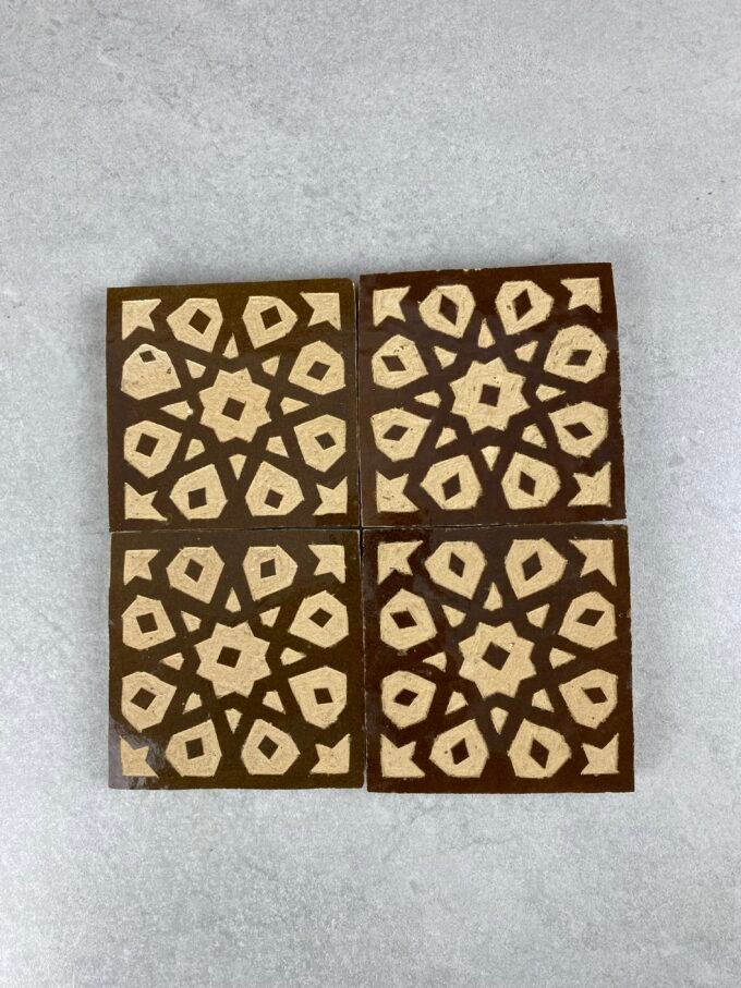 Hand-painted Moroccan Ceramic Tiles