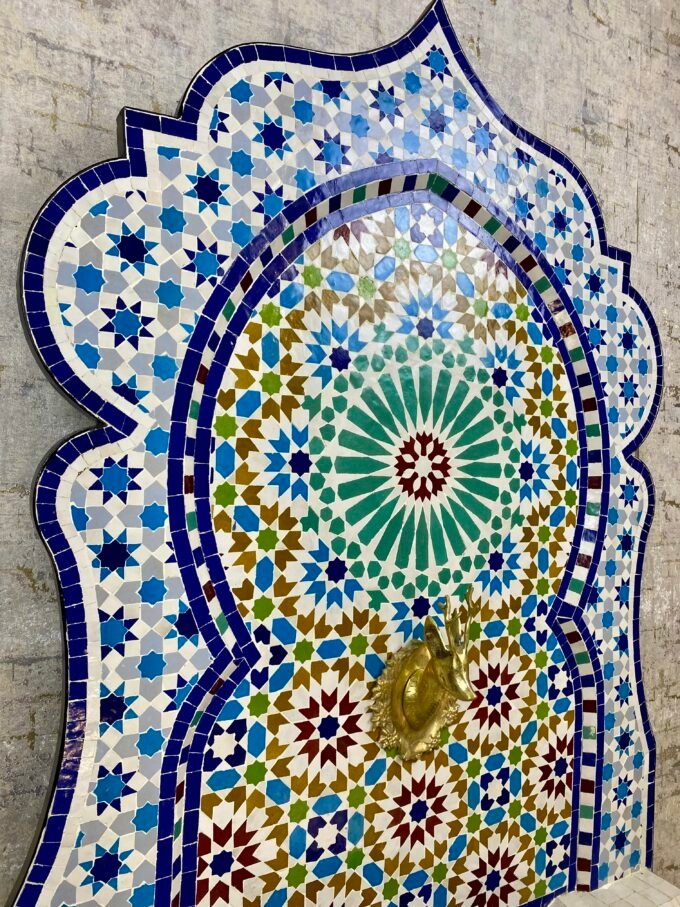Moorish Special Artful Moroccan Mosaic Fountain