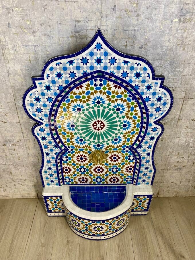 Moorish Special Artful Moroccan Mosaic Fountain