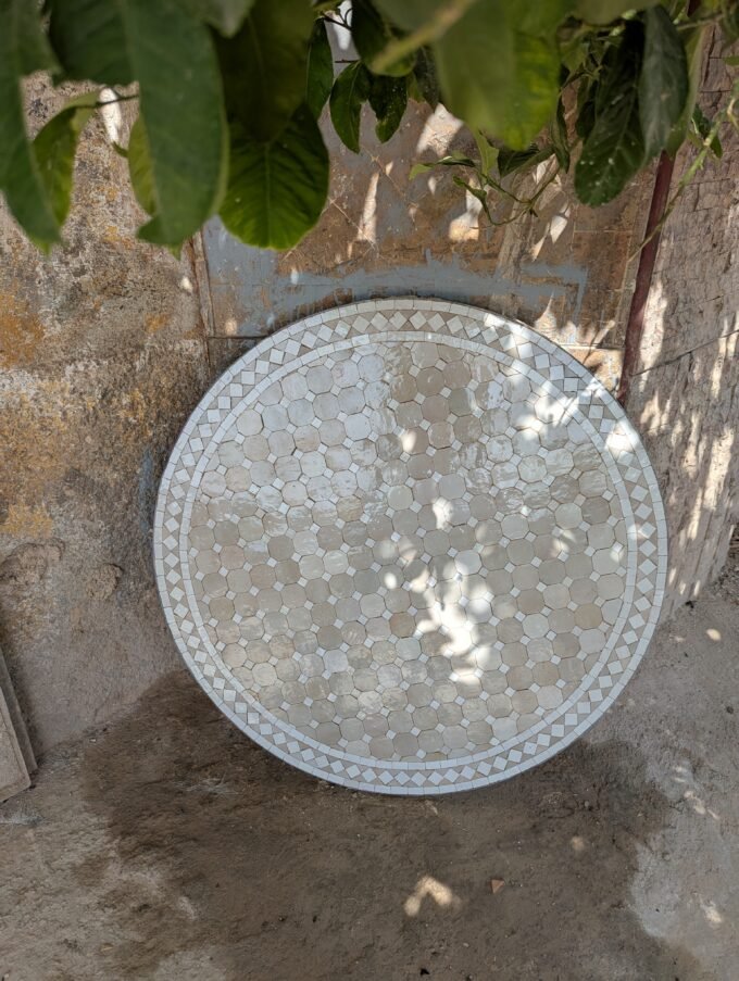 Moorish Restic Mixte Biege Specific Mosaic Coffee TableTop
