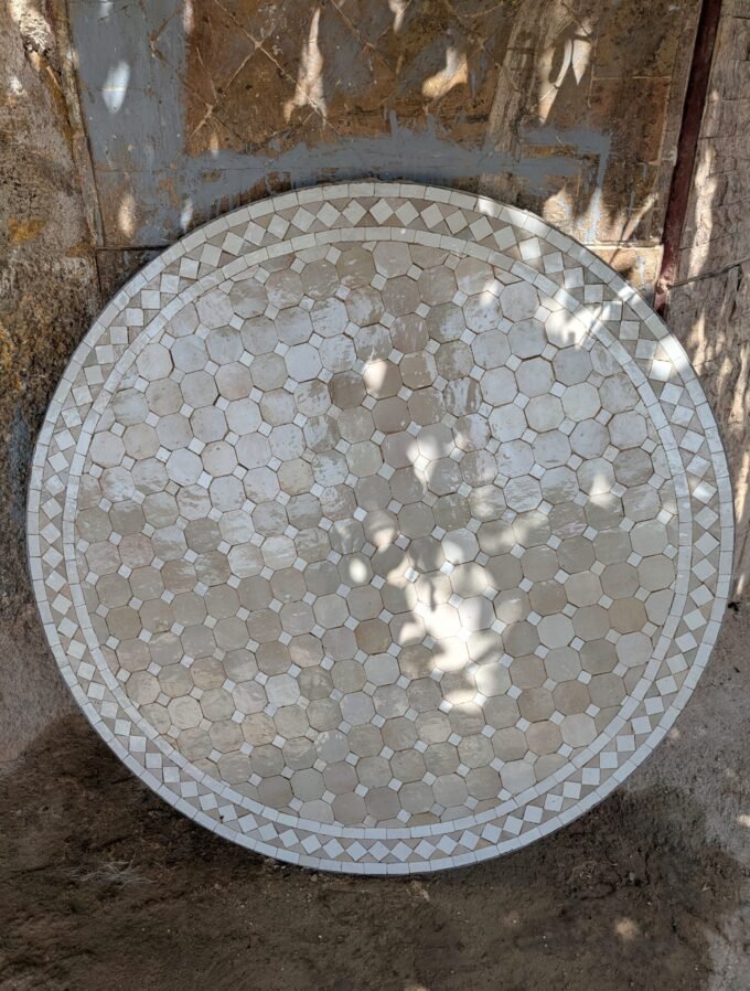 Moorish Restic Mixte Biege Specific Mosaic Coffee TableTop