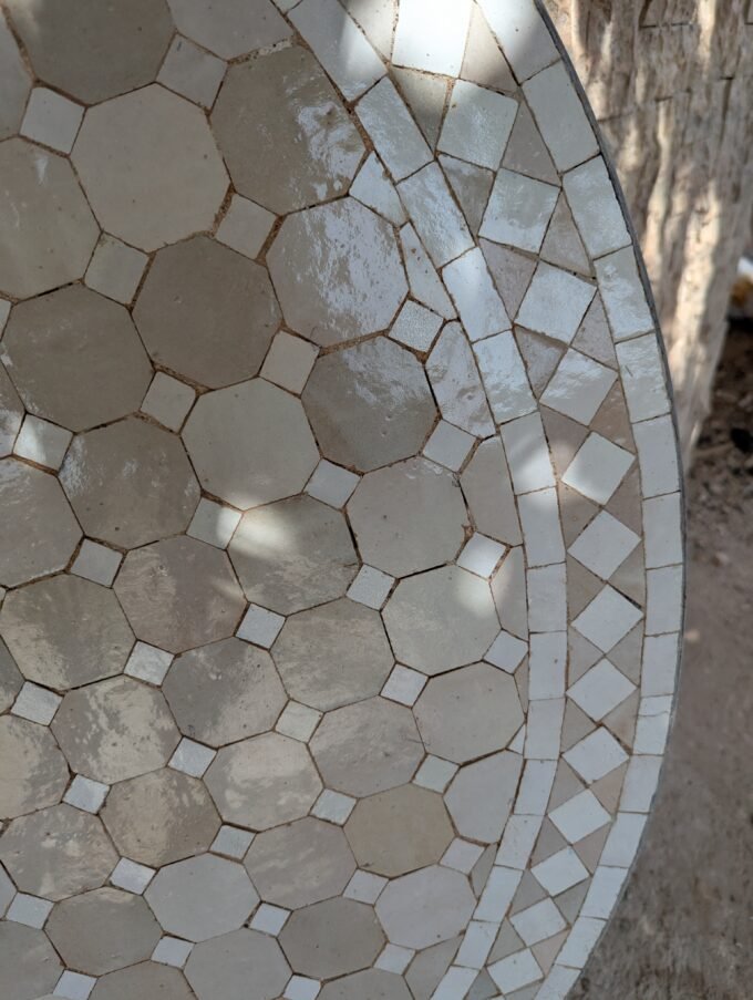 Moorish Restic Mixte Biege Specific Mosaic Coffee TableTop