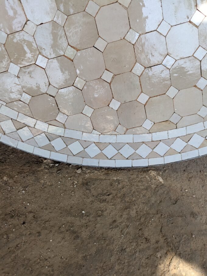 Moorish Restic Mixte Biege Specific Mosaic Coffee TableTop