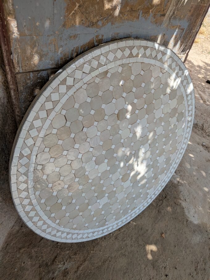 Moorish Restic Mixte Biege Specific Mosaic Coffee TableTop