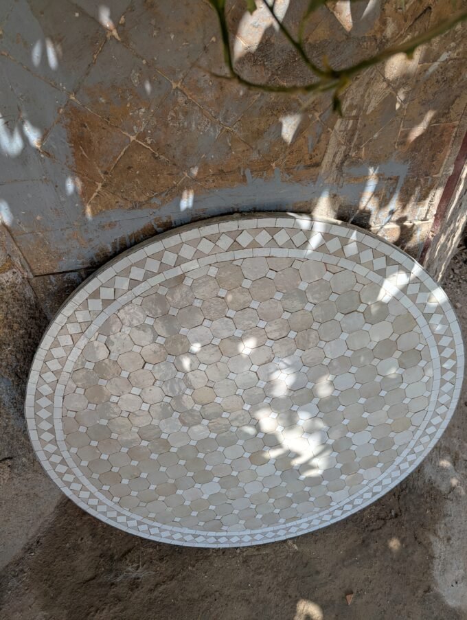 Moorish Restic Mixte Biege Specific Mosaic Coffee TableTop