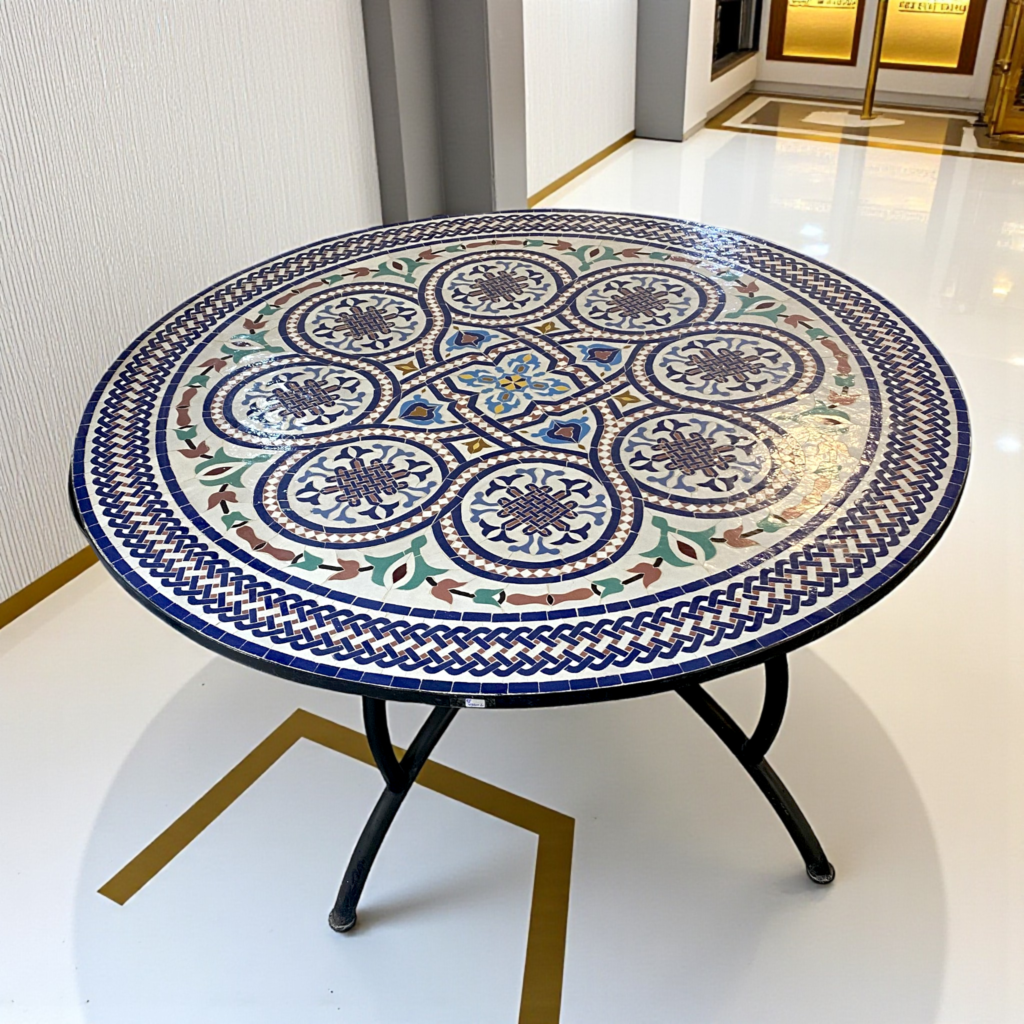 Handmade Moroccan Zellige Mosaic Table — MT0204
