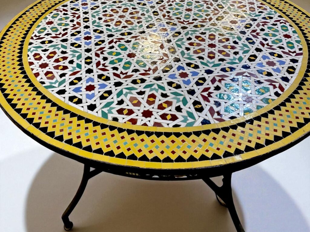 Handmade Moroccan Zellige Mosaic Table — MT0201