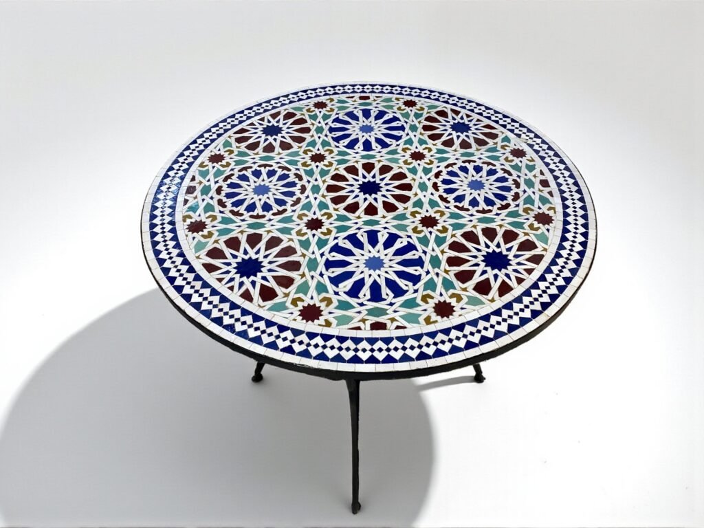 Handmade Moroccan Zellige Mosaic Table — MT0202