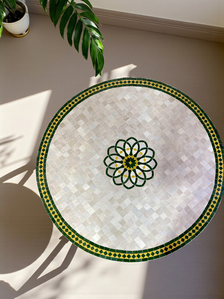 Handmade Moroccan Zellige Mosaic Table — MT0200