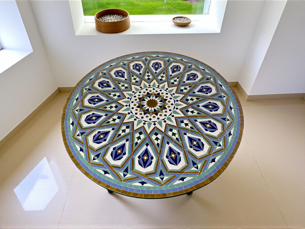 Handmade Moroccan Zellige Mosaic Table — MT0199