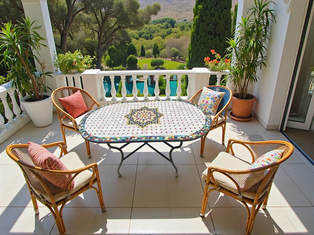 Handmade Moroccan Zellige Mosaic Table — MT0069