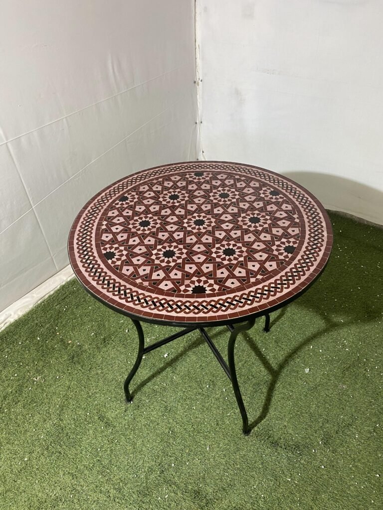 Handmade Moroccan Zellige Mosaic Table — MT0095