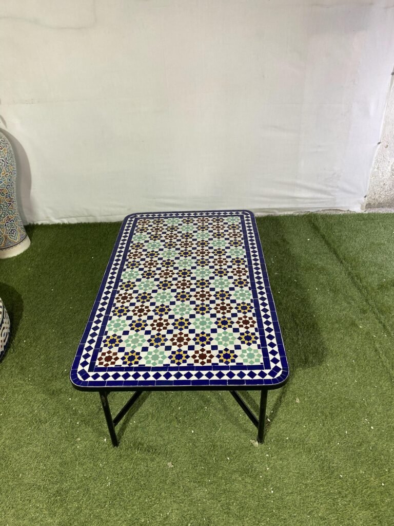 Handmade Moroccan Zellige Mosaic Table — MT0090
