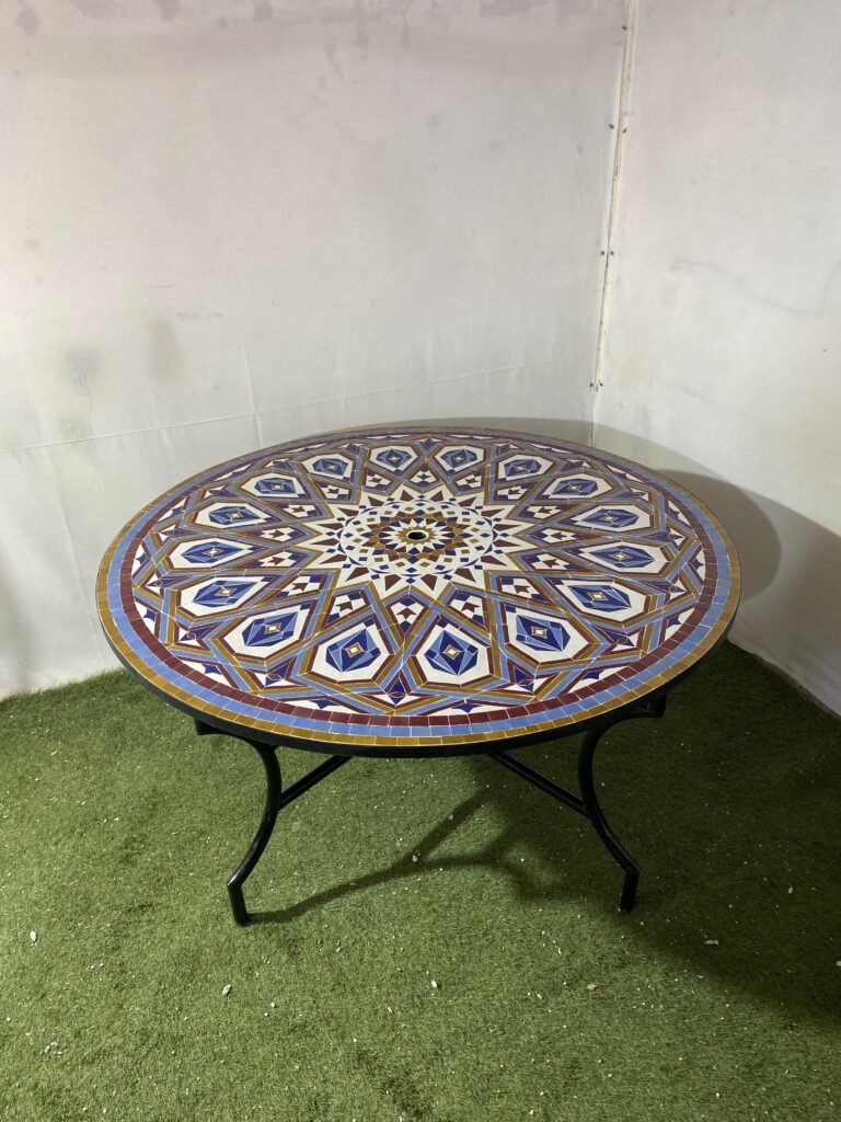 Handmade Moroccan Zellige Mosaic Table — MT0139