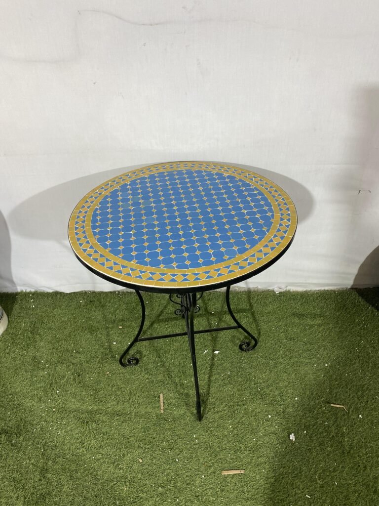 Handmade Moroccan Zellige Mosaic Table — MT0135