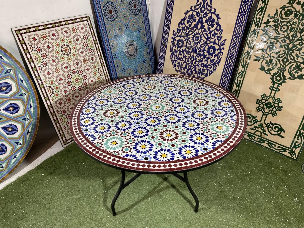 Handmade Moroccan Zellige Mosaic Table — MT0119