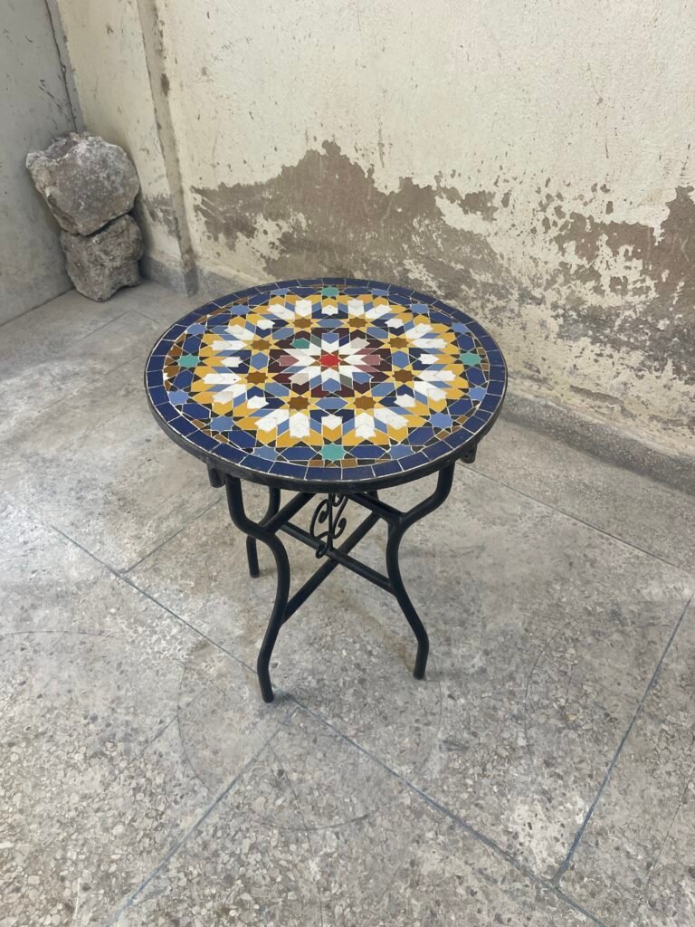 Handmade Moroccan Zellige Mosaic Table — MT0166