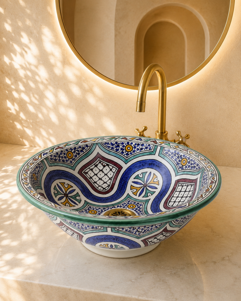 Handmade Moroccan Ceramic Basin