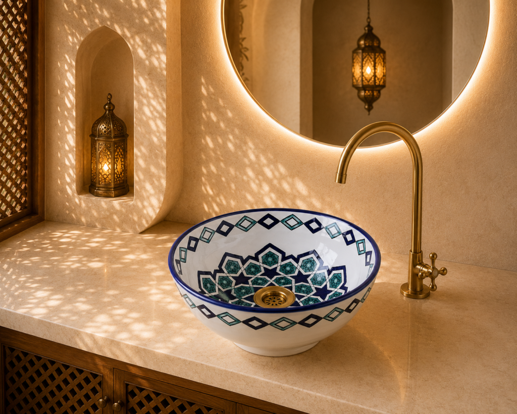 Handmade Moroccan Ceramic Basin