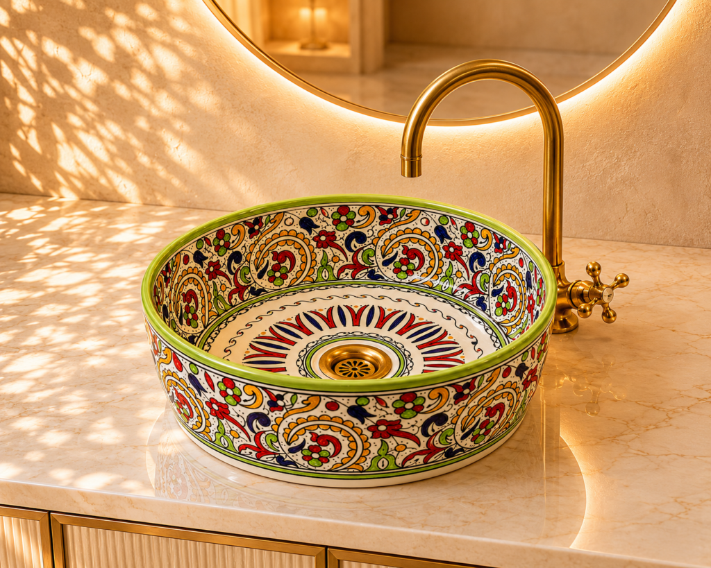 Handmade Moroccan Ceramic Basin