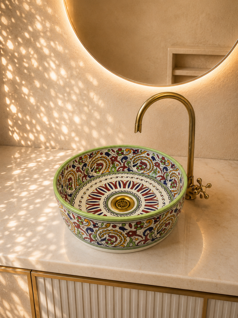 Handmade Moroccan Ceramic Basin