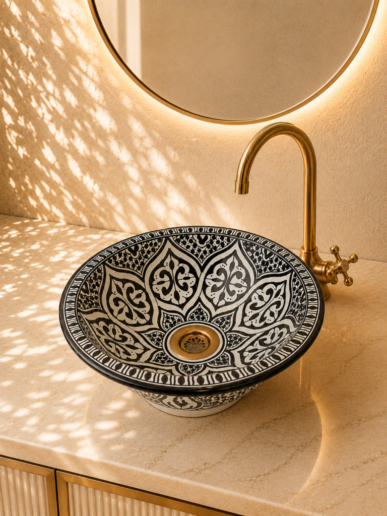 Handmade Moroccan Ceramic Basin