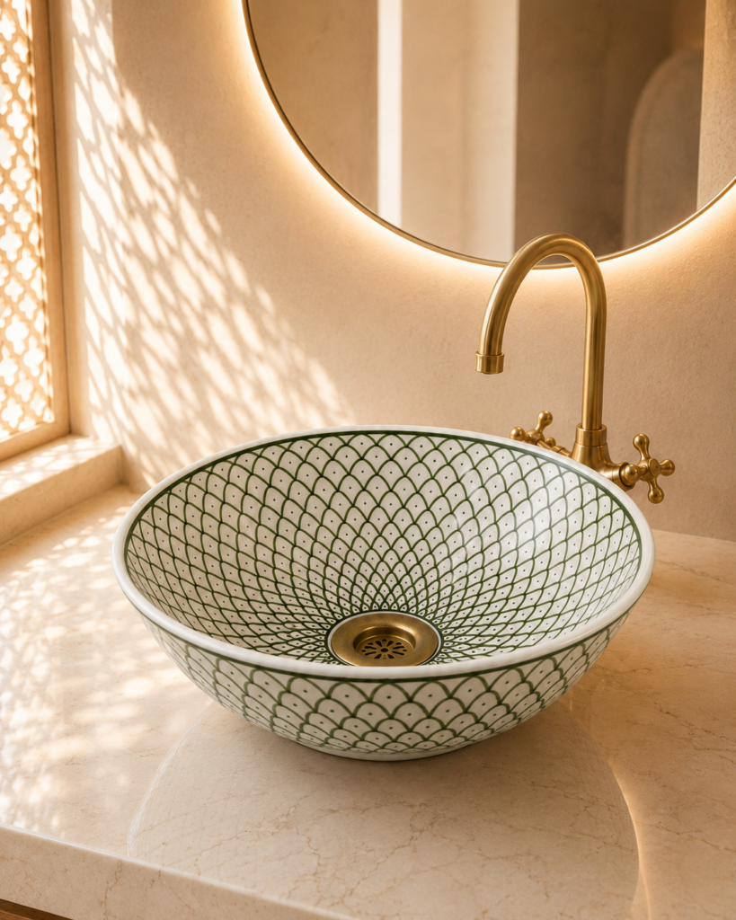 Handmade Moroccan Ceramic Basin