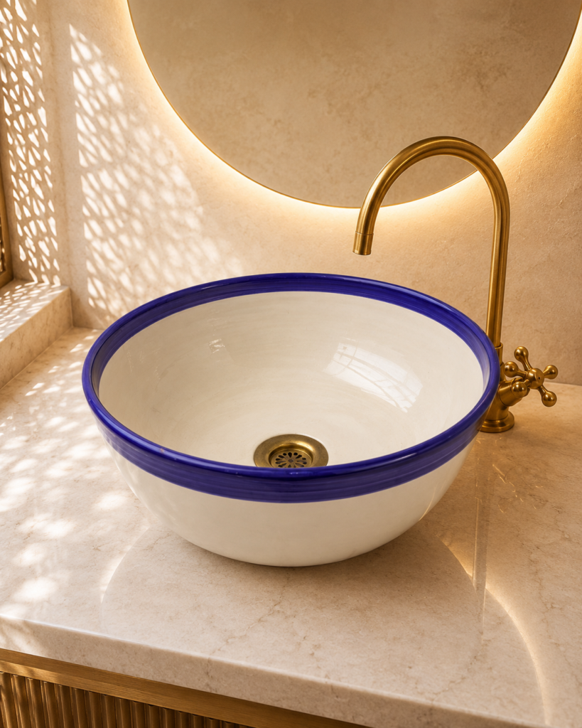 Handmade Moroccan Ceramic Basin