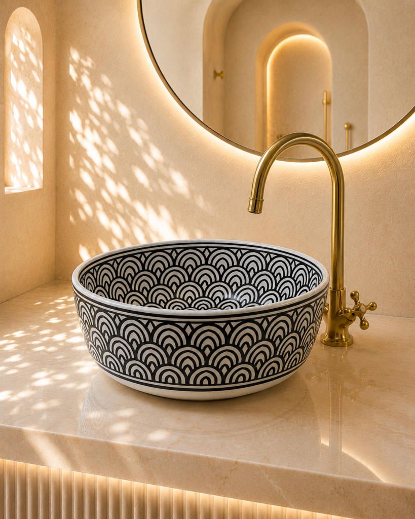 Handmade Moroccan Ceramic Basin