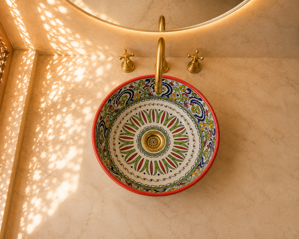 Handmade Moroccan Ceramic Basin