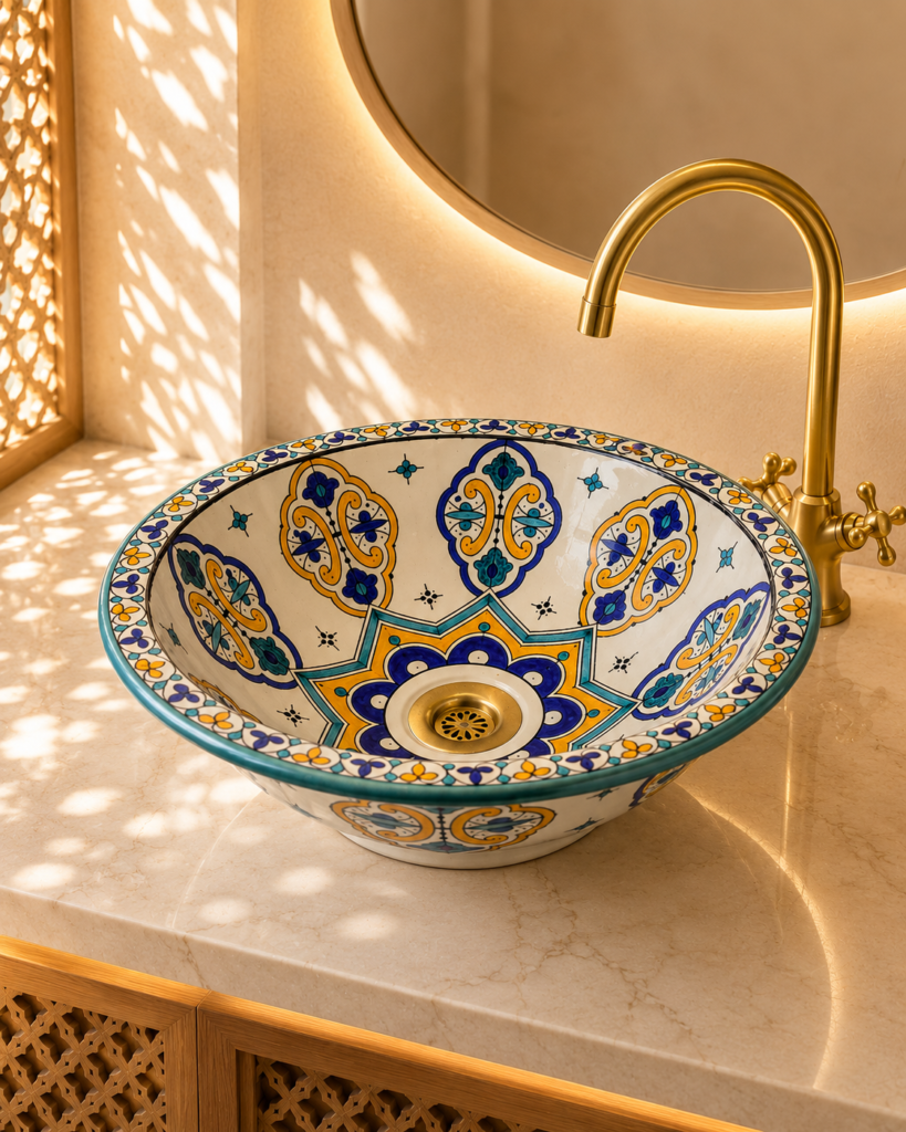 Handmade Moroccan Ceramic Basin