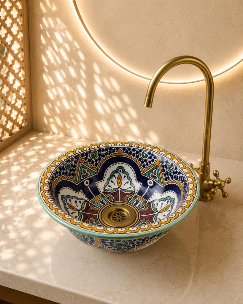 Handmade Moroccan Ceramic Basin