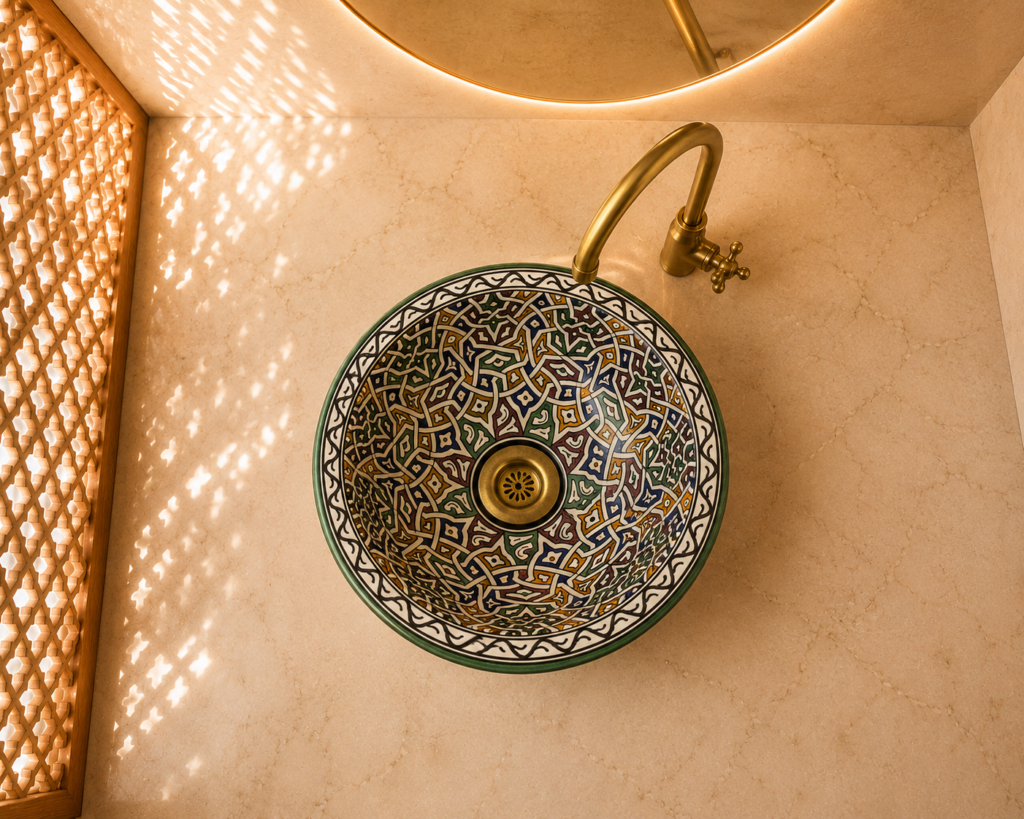 Handmade Moroccan Ceramic Basin