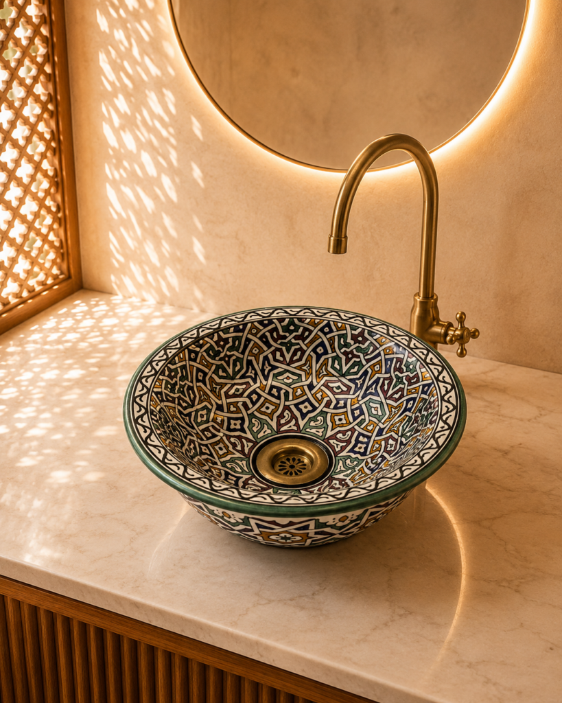 Handmade Moroccan Ceramic Basin