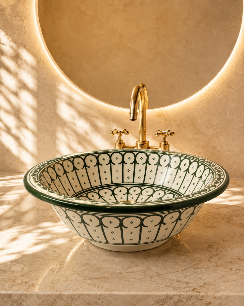Handmade Moroccan Ceramic Basin