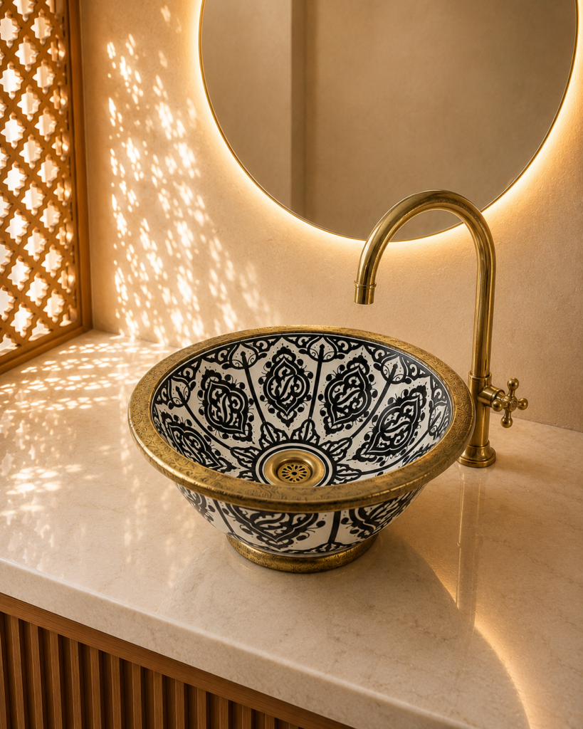 Handmade Moroccan Ceramic Basin
